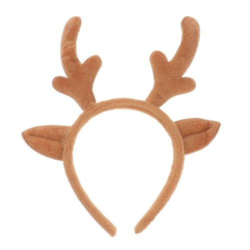 COOPHYA Kopfschmuck aus weihnachtlichem Geweih kinder haarschmuck christmas haarreif weihnachtshirsch stirnband Urlaubsstirnband Haargummi Haarband aus Rentiergeweih Urlaubs-Stirnband von COOPHYA