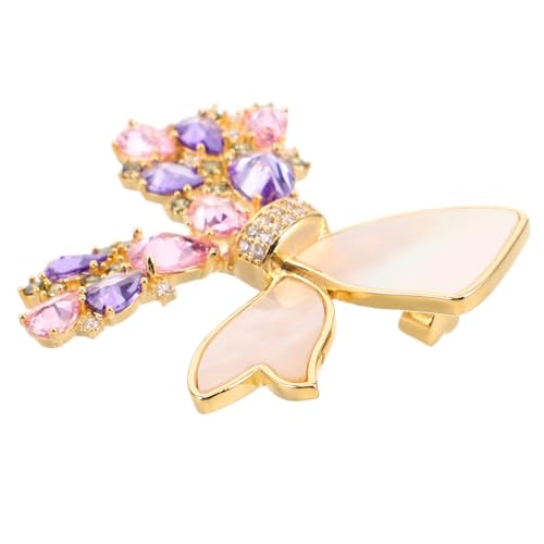 COOPHYA Kristallbrosche Vielseitige Schleifenbrosche Vintage Schleifenbrosche Damenbrosche Kleiderbrosche Damenbrosche Accessoires Zierliche Kleiderbrosche Modische Brosche Für von COOPHYA