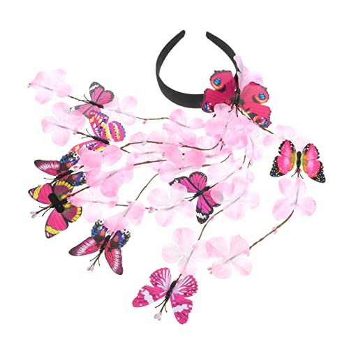 COOPHYA Stirnband für die Teeparty Schmetterlingsaccessoires für Damen Schmetterlings-Stirnbänder Laufsteg Kopfbedeckung bilden Haarschmuck Fräulein Zubehör Plastik von COOPHYA
