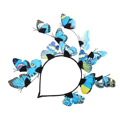 COOPHYA Schmetterlings-Stirnband Kopfschmuck Haarband mit 3D-Schmetterlingen Tiara Hochzeit von COOPHYA