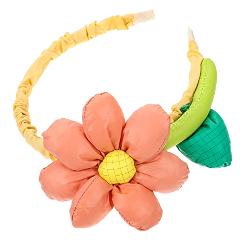 COOPHYA Haarschmuck Aus Sonnenblumen Haarschmuck Für Die Braut Blumenkopfschmuck Haarband Stoff Für Kinder Coachella-outfits Für Frauen Haaraufsätze Blütenkopf Mädchen Plastik Die Blumen von COOPHYA