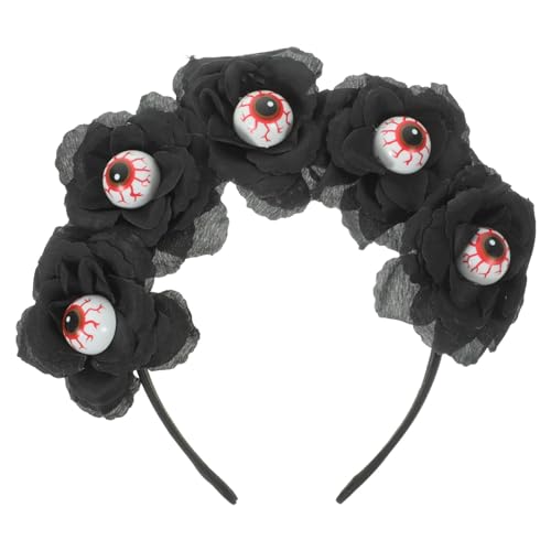 COOPHYA Tag Der Toten Kopfschmuck Gruseliges Haarband Geisterhaarreif Gruselige Halloween-stirnbänder Tag Des Toten Stirnbandes Halloween-stirnband Mexikanische Haarring Cosplay Stoff von COOPHYA