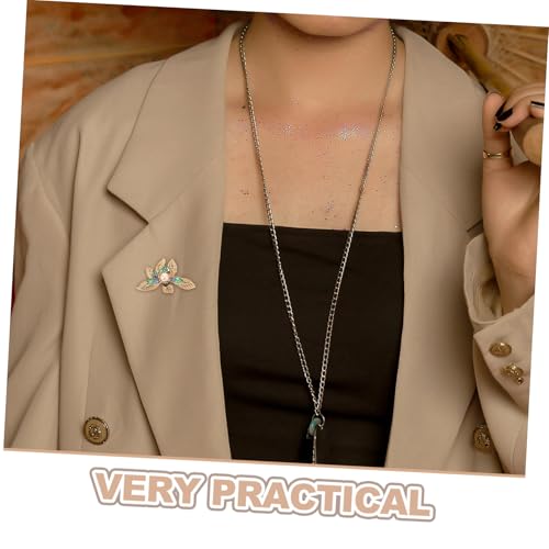 COOPHYA Strass Perlen Lotusblume Brosche Glanz Anstecknadel Metall Hochzeit Braut Schmuck Pin für Jacke Kleid Geschenk von COOPHYA