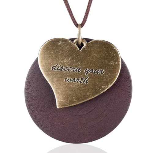 COOSTUFF ANNA Damen-Halskette mit Anhänger, Holz, handgefertigter Schmuck, langes Seil, Pullover-Halskette für Damen, 7cm, Holz, Nicht zutreffend. COOSTUFF ANNA Damen-Halskette mit Anhänger, Holz, handgefertigter Schmuck, langes Seil, Pullover-Halskette für Damen, 7cm, Holz, Nicht zutreffend. von COOSTUFF ANNA