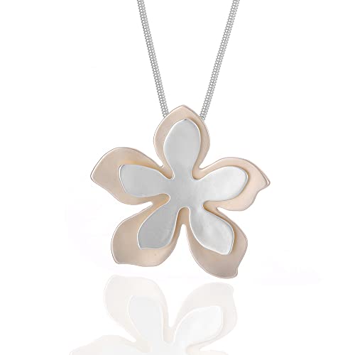 COOSTUFF ANNA Lange Halskette mit Blumenanhänger, schwarz, für Damen, Schmuck, trendige Ketten, modische Kette, Wachsschnüre, Metall COOSTUFF ANNA Lange Halskette mit Blumenanhänger, schwarz, für Damen, Schmuck, trendige Ketten, modische Kette, Wachsschnüre, Metall von COOSTUFF ANNA