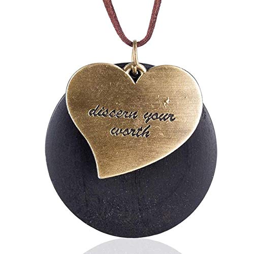 COOSTUFF ANNA Vintage Jewelry Damen lange Halsketten Holzanhänger Liebesherz Choker Halskette für Frauen, 7cm, Holz, Nicht zutreffend. COOSTUFF ANNA Vintage Jewelry Damen lange Halsketten Holzanhänger Liebesherz Choker Halskette für Frauen, 7cm, Holz, Nicht zutreffend. von COOSTUFF ANNA