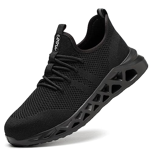 COOU Arbeitsschuhe Herren Leicht Sicherheitsschuhe Sportlich Damen Stahlkappenschuhe Schutzschuhe Atmungsaktiv von COOU