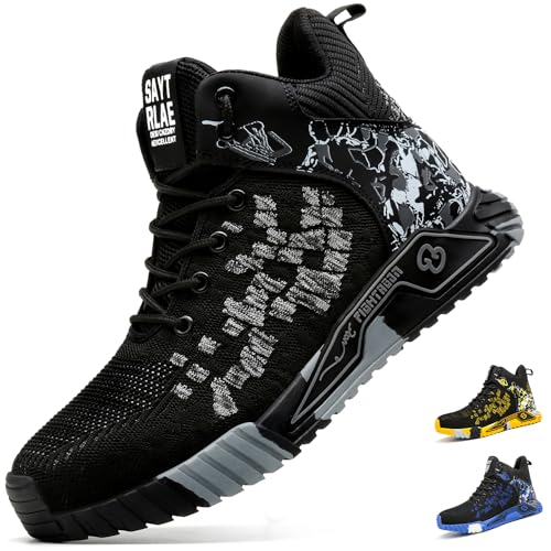 COOU Arbeitsschuhe Hoch Damen Sicherheitsschuhe Rutschfest Sportliche Stahlkappenschuhe Sicherheitsstiefel Stahlkappe 1011/Schwarz 40 COOU Arbeitsschuhe Hoch Damen Sicherheitsschuhe Rutschfest Sportliche Stahlkappenschuhe Sicherheitsstiefel Stahlkappe 1011/Schwarz 40 von COOU