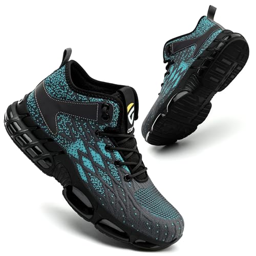 COOU Sicherheitsstiefel Herren Leicht Arbeitsschuhe Damen Hoch Sicherheitsschuhe Sportlich Stahlkappenschuhe Atmungsaktiv Schutzschuhe Blau 37 COOU Sicherheitsstiefel Herren Leicht Arbeitsschuhe Damen Hoch Sicherheitsschuhe Sportlich Stahlkappenschuhe Atmungsaktiv Schutzschuhe Blau 37 von COOU