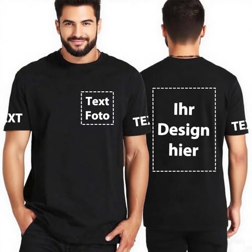 Benutzerdefinierte T-Shirts Ich Liebe Meine Freundin Freund Hemd Entwerfen Sie Ihre eigene Vorderseite zurück Foto drucken Personalisierte T-Shirts für Männer (Style 1) (Style 1) von COOZEBRA