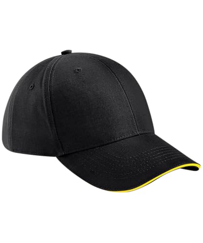 COOZO Athleisure 6 Tafel Kappe - Schwarz/Gelb - Einheitsgröße COOZO Athleisure 6 Tafel Kappe - Schwarz/Gelb - Einheitsgröße von COOZO