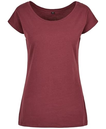 COOZO Damen Breiter Nacken T-Shirt - Kirsche - 2XL von COOZO