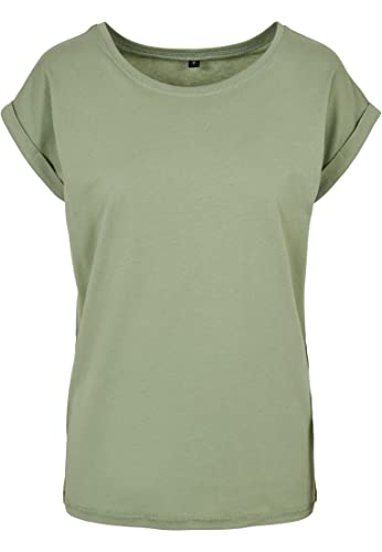 COOZO Damen Verlängerte Schulter T-Shirt - Weicher Salbei - XL von COOZO