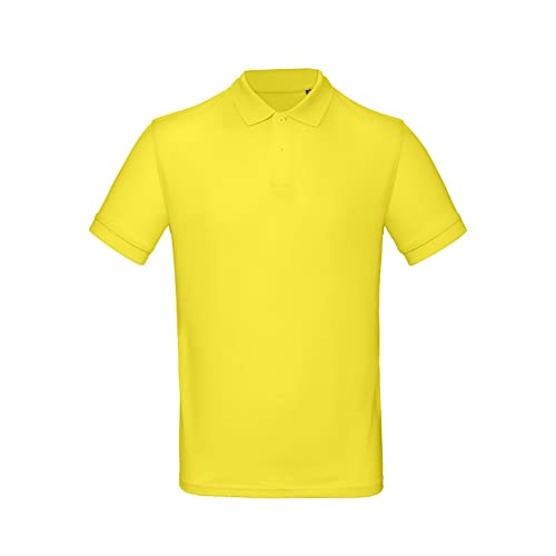 COOZO Herren Slub Inspirieren Polo Hemd - Solar Gelb - 3XL von COOZO