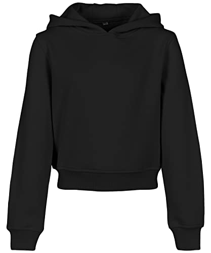 COOZO Mädchen Abgeschnitten Sweat Hoodie - Schwarz - 7-8 Jahre von COOZO