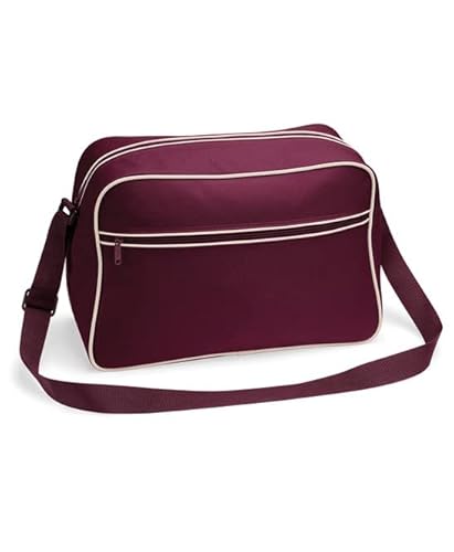 COOZO Retro Schultertasche - Burgund/Sand - Einheitsgröße von COOZO