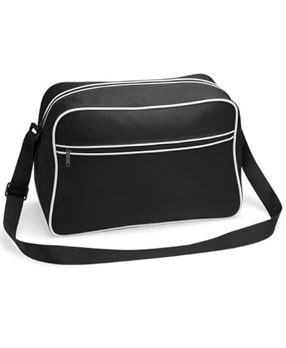 COOZO Retro Schultertasche - Schwarz/Weiss - Einheitsgröße von COOZO