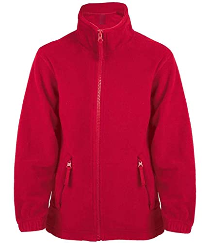 COOZO Unisex Kinder Norden Fleecejacke - Rot - 7-8 Jahre von COOZO