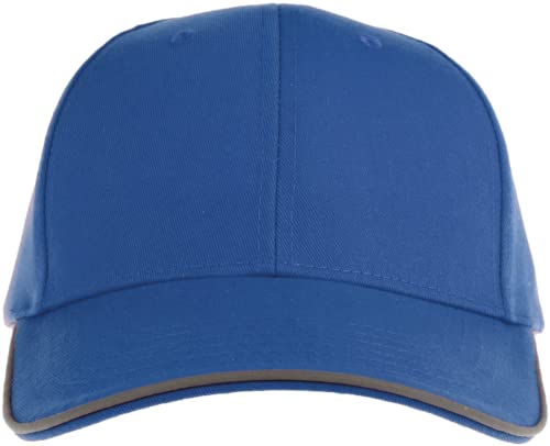 COOZO Unisex Reflektieren 6 Tafel Reflektierende Paspeln Baseball Kappe - Königsblau von COOZO