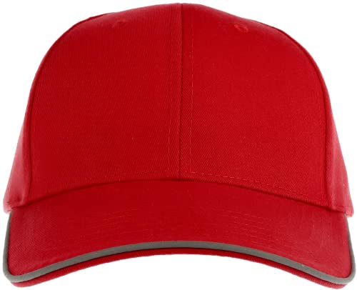 COOZO Unisex Reflektieren 6 Tafel Reflektierende Paspeln Baseball Kappe - Rot COOZO Unisex Reflektieren 6 Tafel Reflektierende Paspeln Baseball Kappe - Rot von COOZO