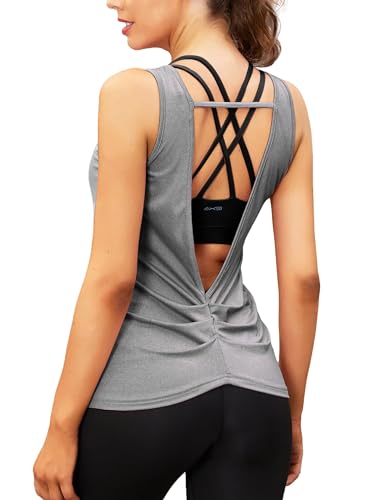 COOrun Damen Sport Tank Tops Racerback Yoga Fitness Ärmelloses Shirt Workout Lauftop Running Atmungsaktiv Funktionsshirt von COOrun