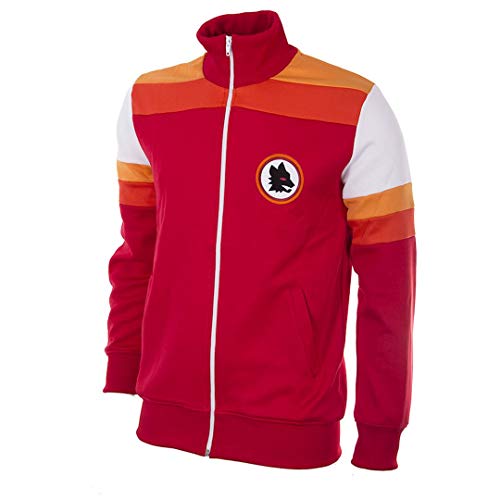 COPA Herren AS Roma 1979–80 Retro Fußball Jacke mit langem Hals XL rot von AS Roma