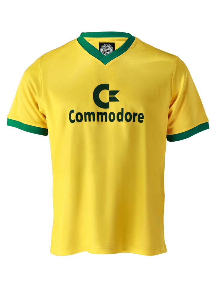 COPA T-Shirt FC Bayern München, Retro Trikot 1986 Ausweich, Unisex, Gelb von COPA