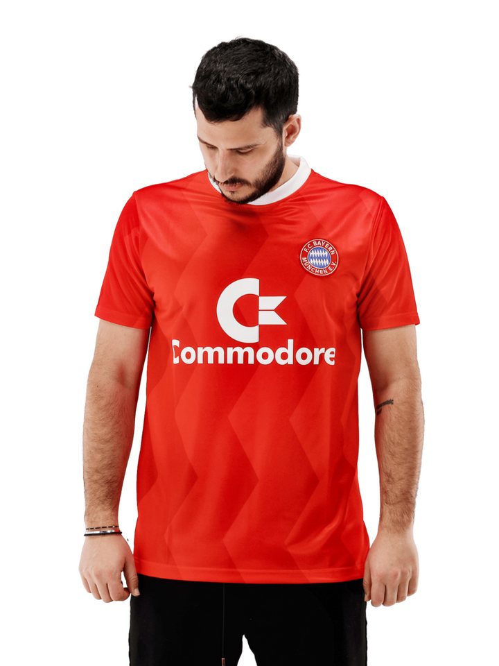 COPA T-Shirt FC Bayern München Retro Trikot 1988-89 Rot I Fußball I Größe M von COPA
