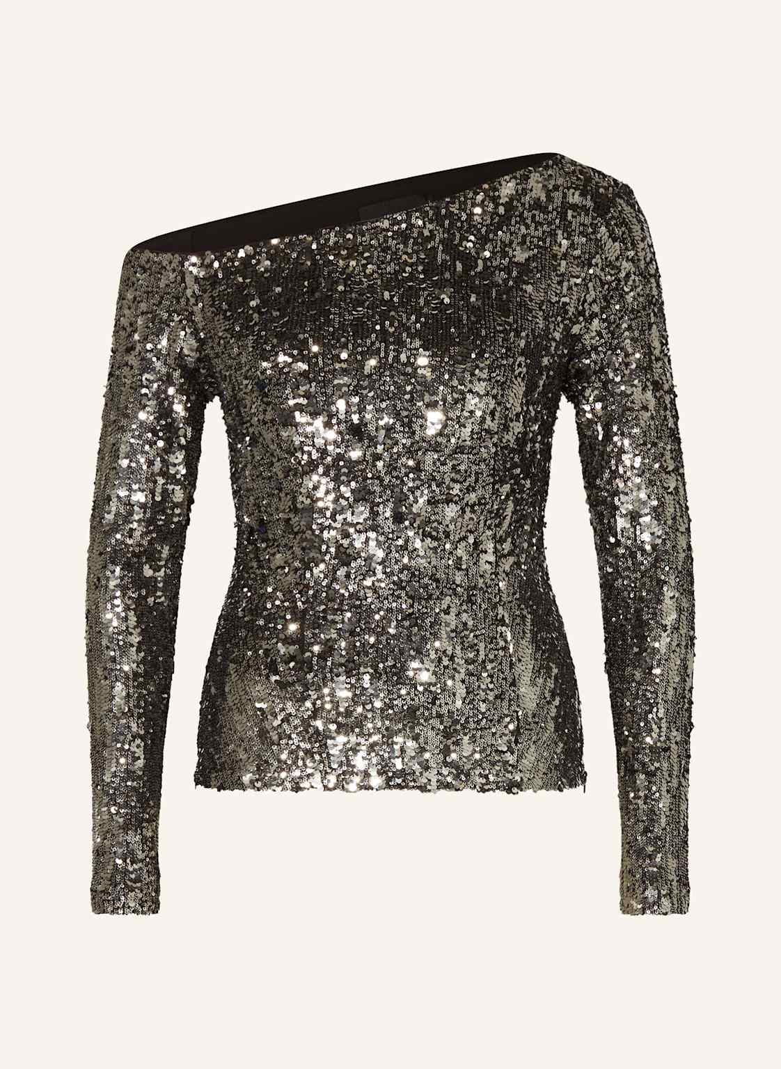 Copenhagen Muse One-Shoulder-Bluse Cmsequins silber Copenhagen Muse One-Shoulder-Bluse Cmsequins silber von COPENHAGEN MUSE