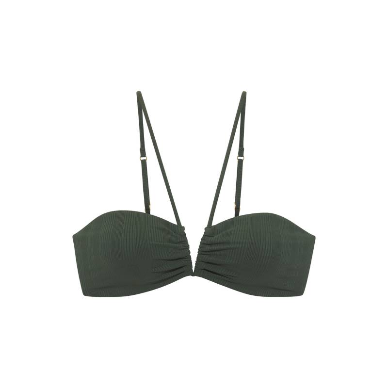 COPENHAGEN STUDIOS Bandeau-Bikini-Top Damen dunkelgrün Gr.42 Cup A/B von COPENHAGEN STUDIOS