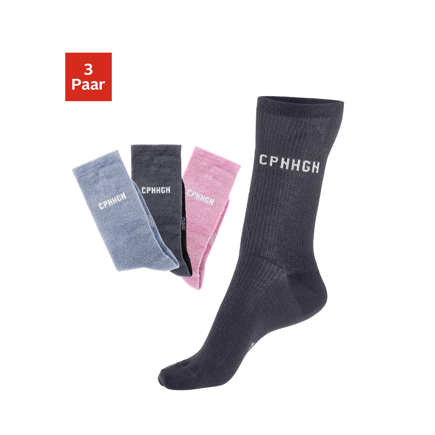 COPENHAGEN STUDIOS Basicsocken Damen 1x anthrazit, 1x rosa, 1x hell blau Gr.39-42 COPENHAGEN STUDIOS Basicsocken Damen 1x anthrazit, 1x rosa, 1x hell blau Gr.39-42 von COPENHAGEN STUDIOS