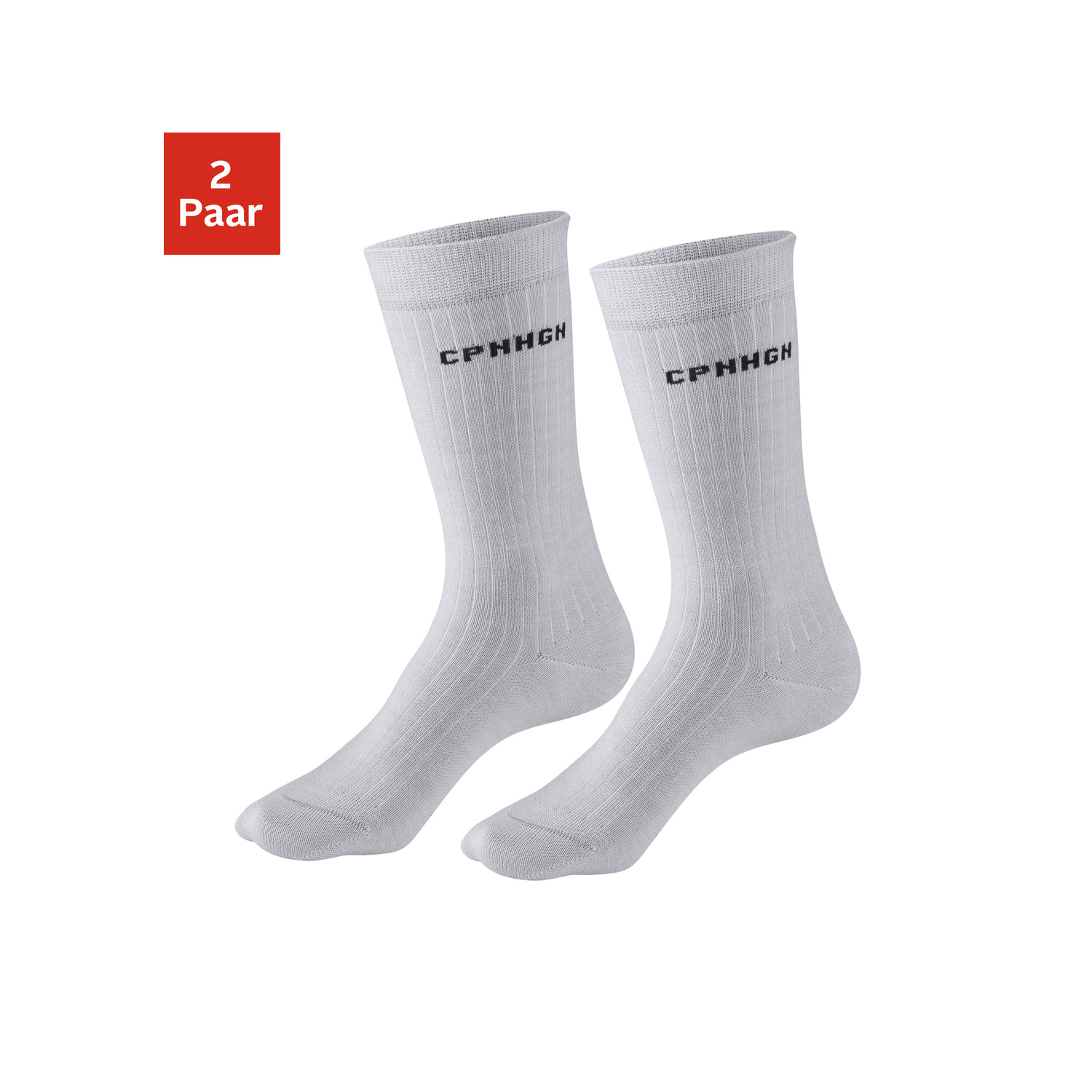 COPENHAGEN STUDIOS Basicsocken Damen 2x grau meliert Gr.35-38 von COPENHAGEN STUDIOS