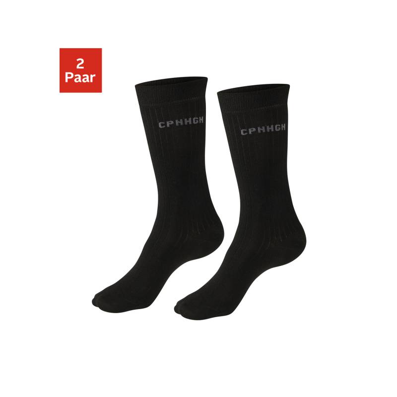 COPENHAGEN STUDIOS Basicsocken Damen 2x schwarz Gr.39-42 von COPENHAGEN STUDIOS