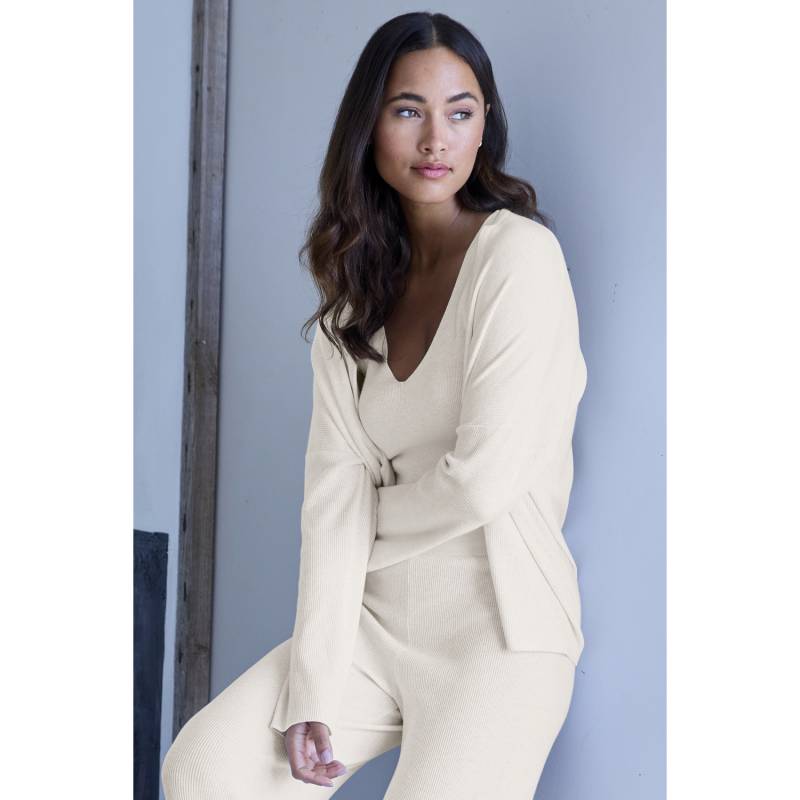 COPENHAGEN STUDIOS Cardigan Damen creme Gr.40/42 von COPENHAGEN STUDIOS