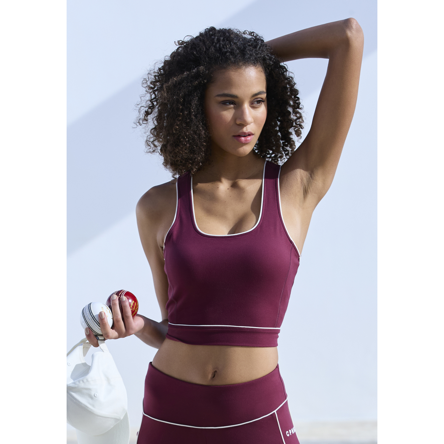 COPENHAGEN STUDIOS Crop-Top Damen Weinrot Gr.M (40/42) von COPENHAGEN STUDIOS