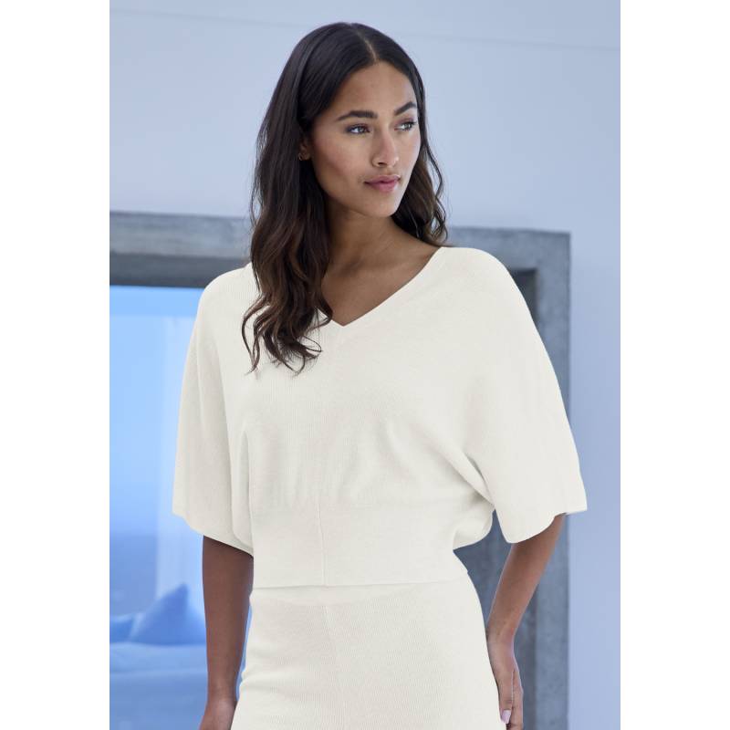 COPENHAGEN STUDIOS Fledermausshirt Damen creme Gr.40/42 von COPENHAGEN STUDIOS