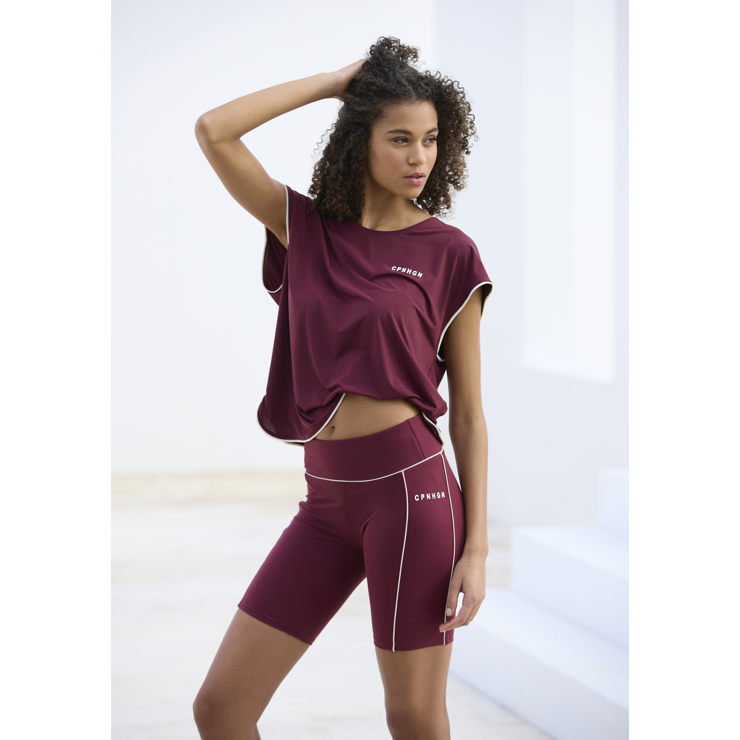 COPENHAGEN STUDIOS Funktionsshorts Damen weinrot Gr.M (40/42) von COPENHAGEN STUDIOS