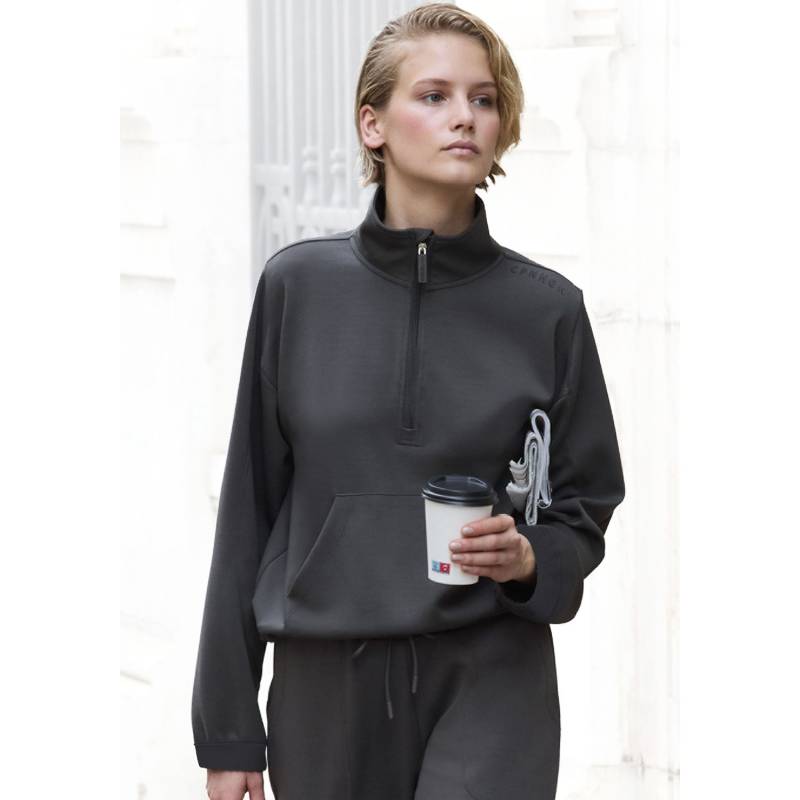 COPENHAGEN STUDIOS Langarmshirt Damen dunkelgrau Gr.48/50 von COPENHAGEN STUDIOS