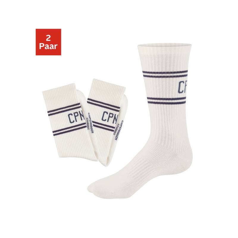 COPENHAGEN STUDIOS Langsocken Damen 2x creme weiß mit marine Gr.35-38 COPENHAGEN STUDIOS Langsocken Damen 2x creme weiß mit marine Gr.35-38 von COPENHAGEN STUDIOS