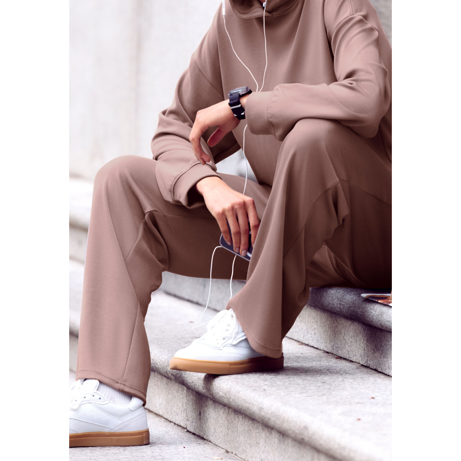 COPENHAGEN STUDIOS Loungehose Damen braun Gr.48/50 von COPENHAGEN STUDIOS