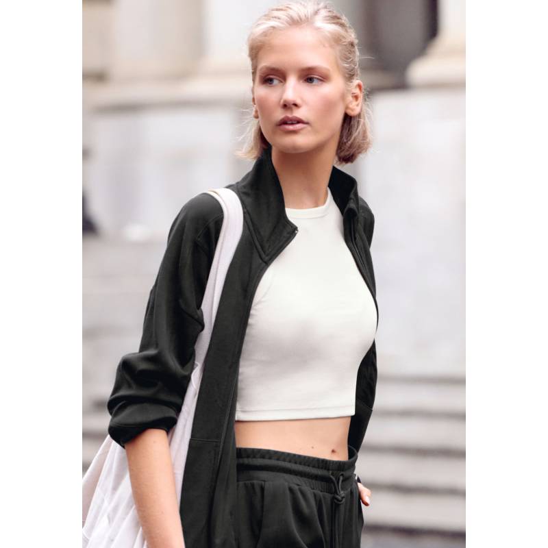 COPENHAGEN STUDIOS Sweatjacke Damen schwarz Gr.32/34 von COPENHAGEN STUDIOS