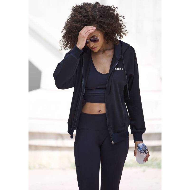 COPENHAGEN STUDIOS Sweatjacke Damen schwarz Gr.L (44/46) von COPENHAGEN STUDIOS