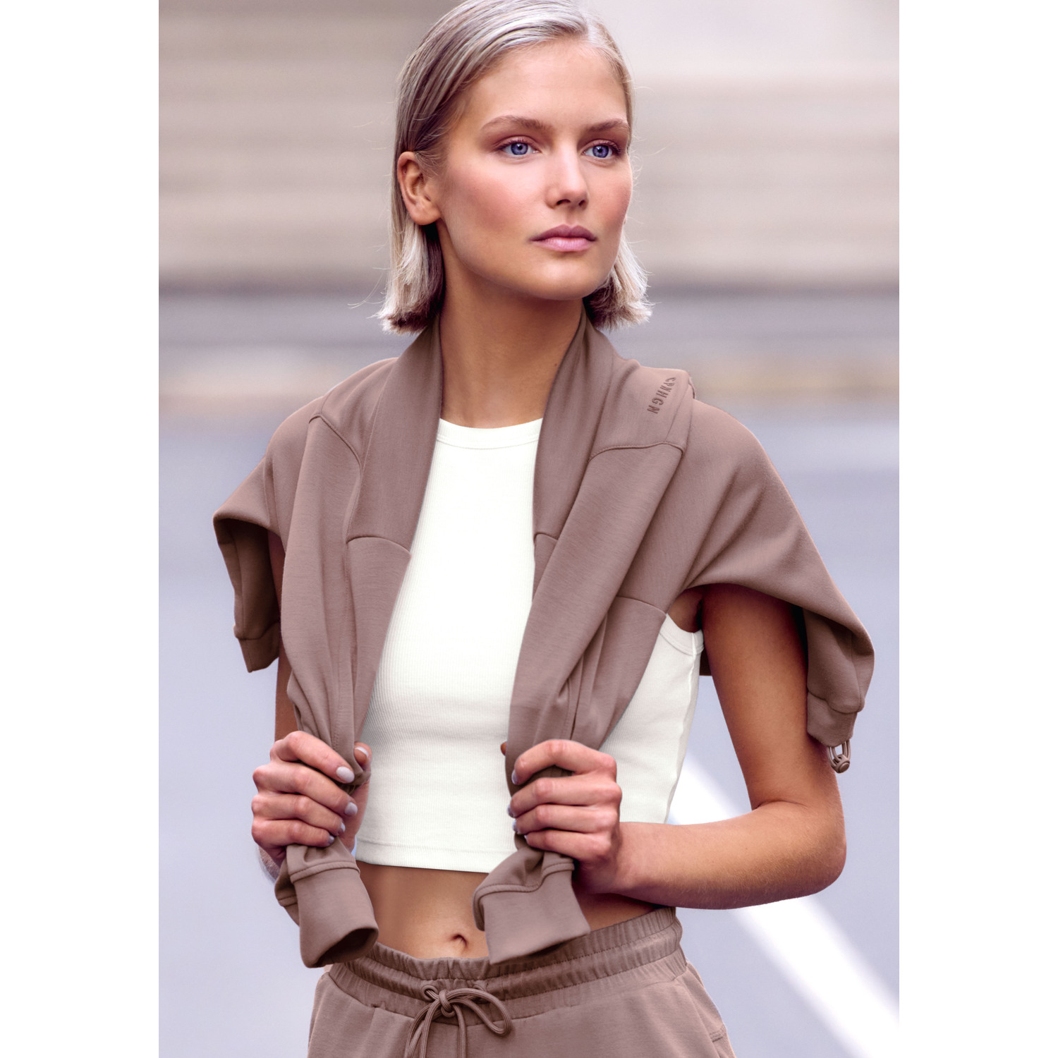 COPENHAGEN STUDIOS Sweatshirt Damen braun Gr.36/38 von COPENHAGEN STUDIOS