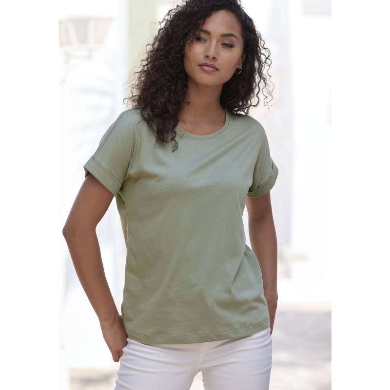 COPENHAGEN STUDIOS T-Shirt Damen light olive Gr.M (38) von COPENHAGEN STUDIOS
