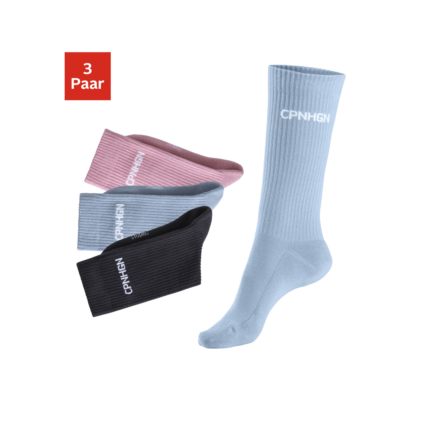 COPENHAGEN STUDIOS Tennissocken Damen 1x anthrazit, 1x hell blau, 1x rosa Gr.35-38 COPENHAGEN STUDIOS Tennissocken Damen 1x anthrazit, 1x hell blau, 1x rosa Gr.35-38 von COPENHAGEN STUDIOS