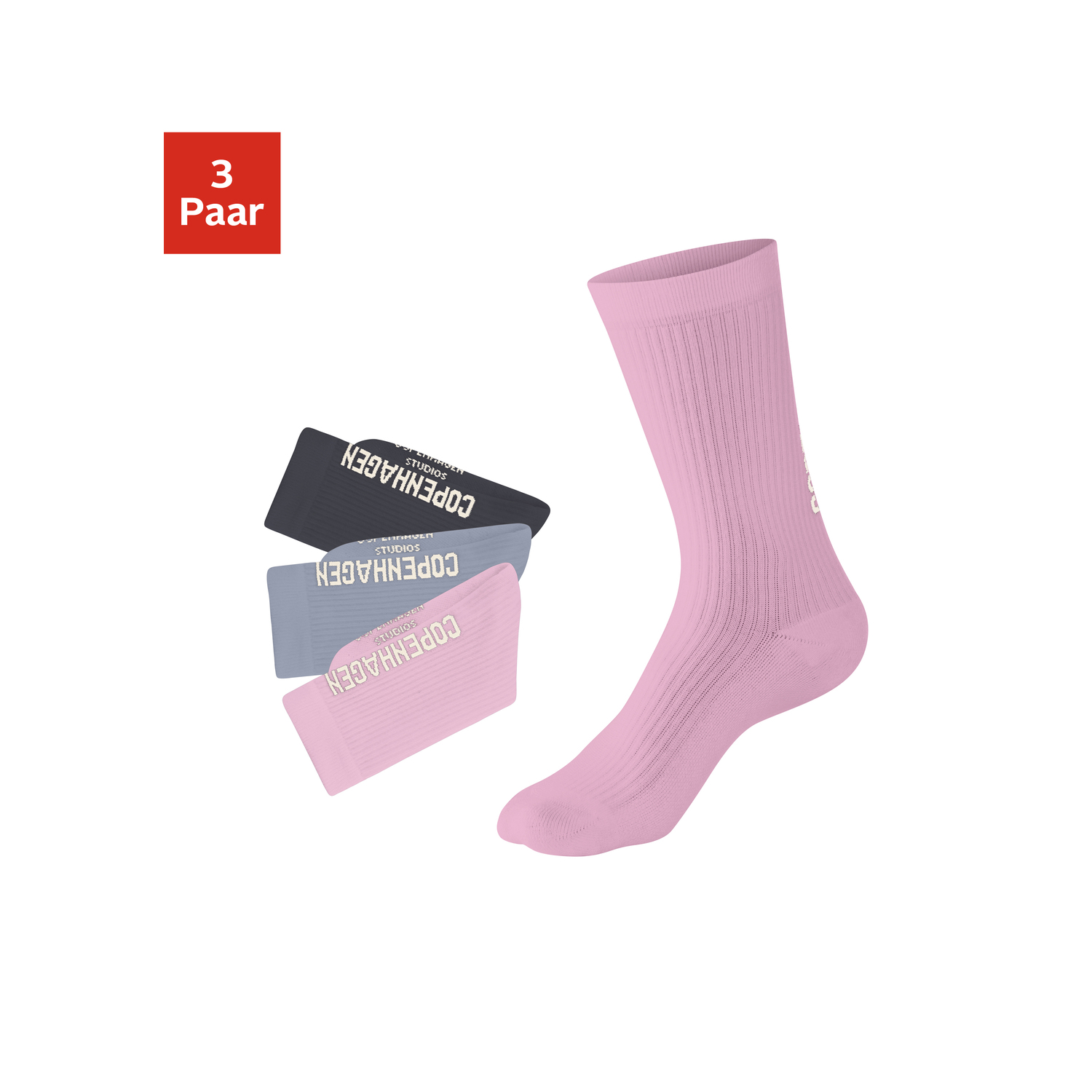 COPENHAGEN STUDIOS Tennissocken Damen 1x anthrazit, 1x hell blau, 1x rosa Gr.39-42 COPENHAGEN STUDIOS Tennissocken Damen 1x anthrazit, 1x hell blau, 1x rosa Gr.39-42 von COPENHAGEN STUDIOS