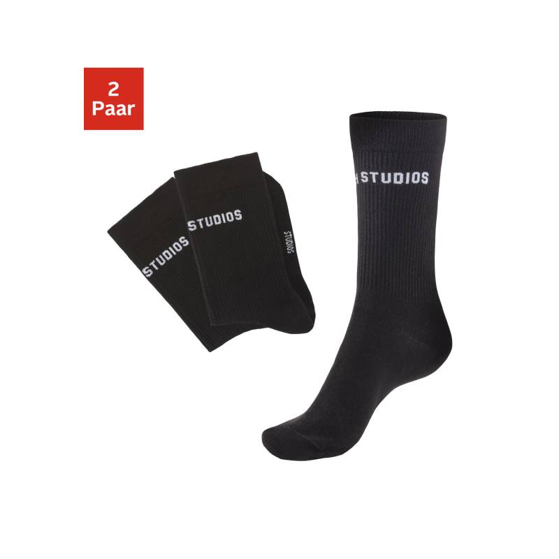 COPENHAGEN STUDIOS Tennissocken Damen 2x schwarz Gr.35-38 von COPENHAGEN STUDIOS