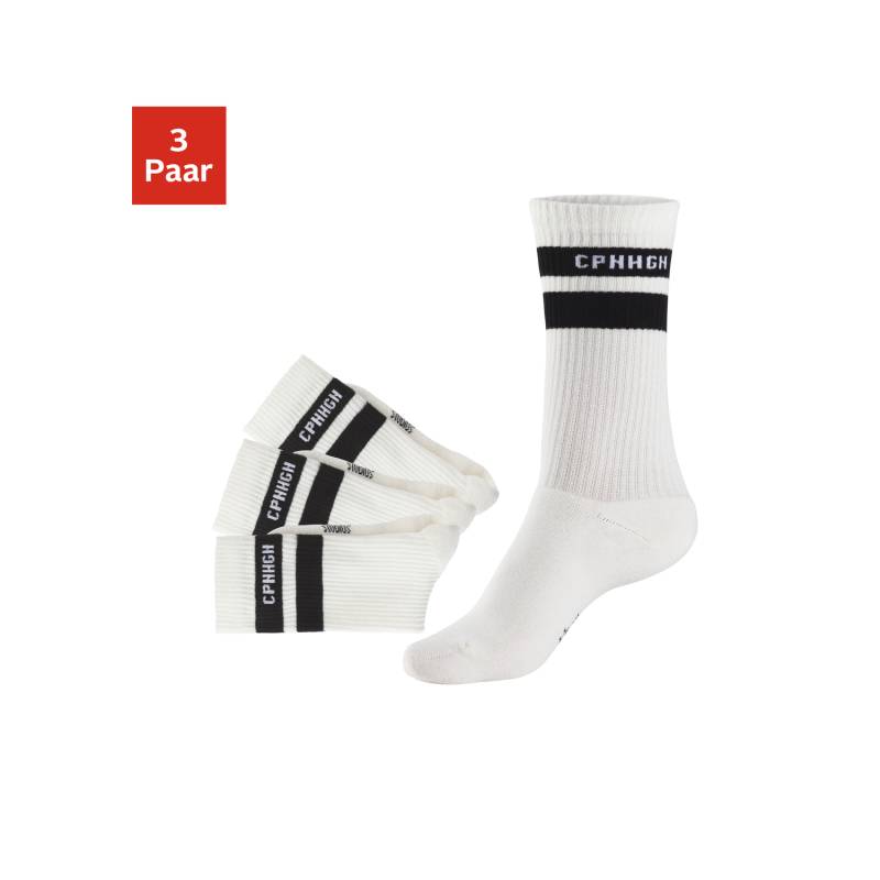 COPENHAGEN STUDIOS Tennissocken Damen 3x cream weiß Gr.35-38 von COPENHAGEN STUDIOS