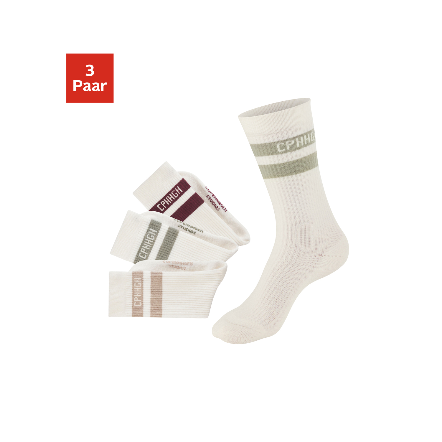 COPENHAGEN STUDIOS Tennissocken Damen 3x off white Gr.35-38 COPENHAGEN STUDIOS Tennissocken Damen 3x off white Gr.35-38 von COPENHAGEN STUDIOS