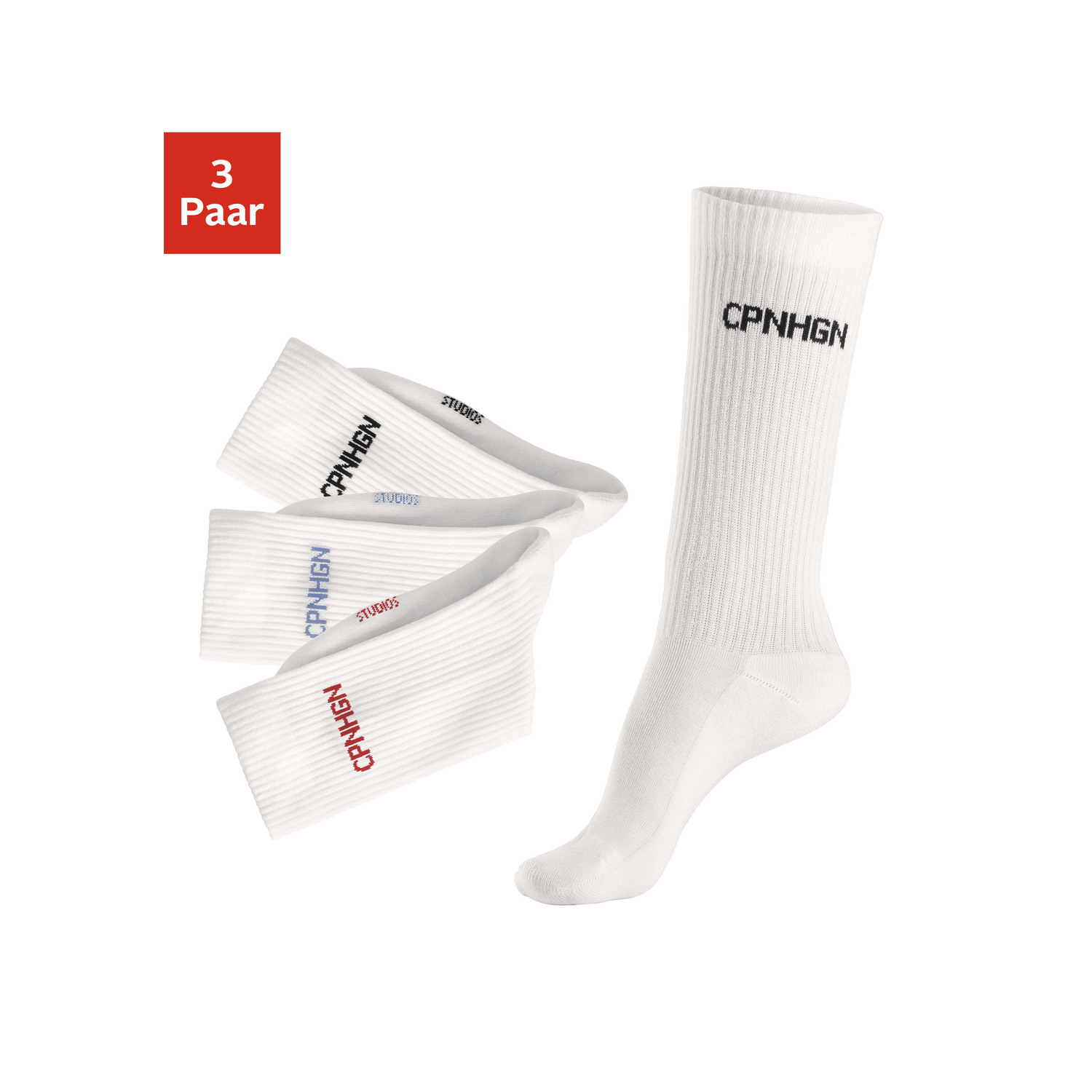 COPENHAGEN STUDIOS Tennissocken Damen 3x off white mit farbigem Markenlogo Gr.39-42 COPENHAGEN STUDIOS Tennissocken Damen 3x off white mit farbigem Markenlogo Gr.39-42 von COPENHAGEN STUDIOS